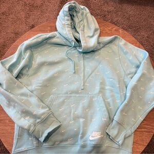 Women’s Nike Light Teal All-Over Swoosh Hoodie